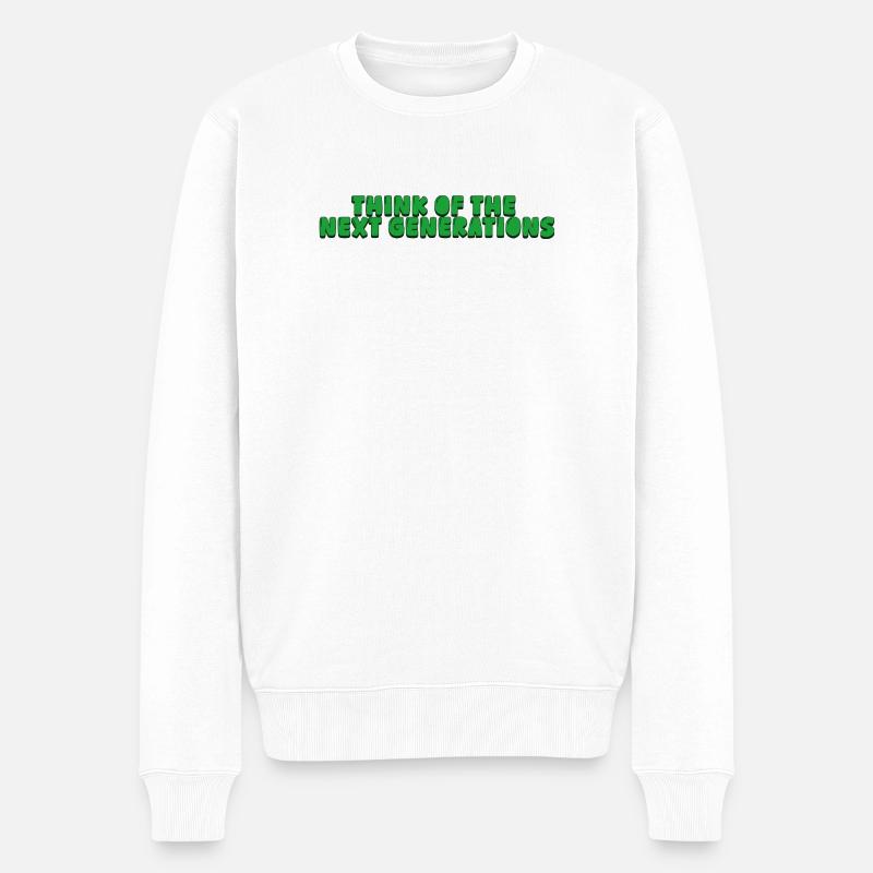 Pensez aux prochaines générations - Pull Premium bio Homme - blanc
