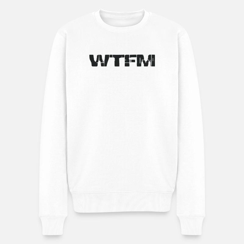 WTFM - Write the fucking manual - Männer Premium Bio Pullover - Weiß