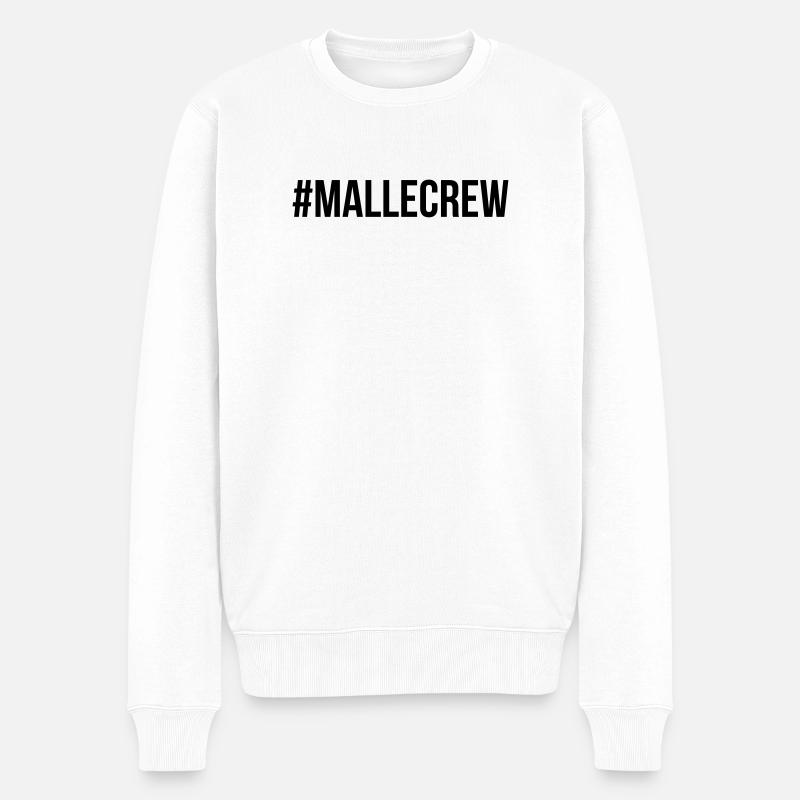 Mallecrew - Männer Premium Bio Pullover - Weiß