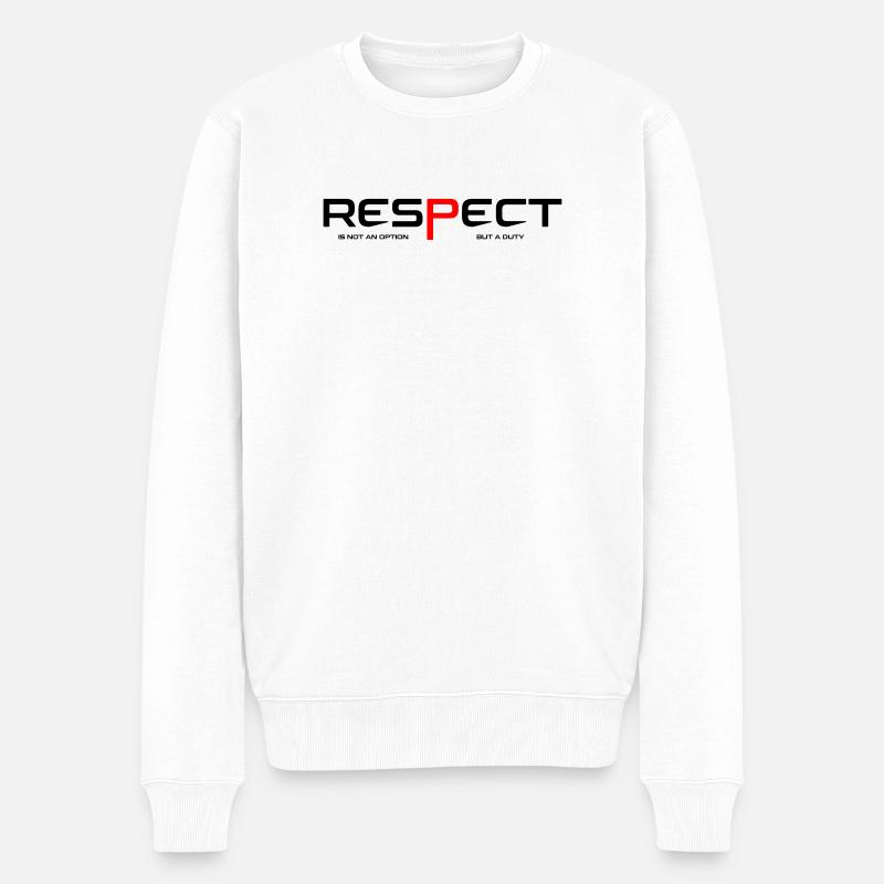Respect - Pull Premium bio Homme - blanc