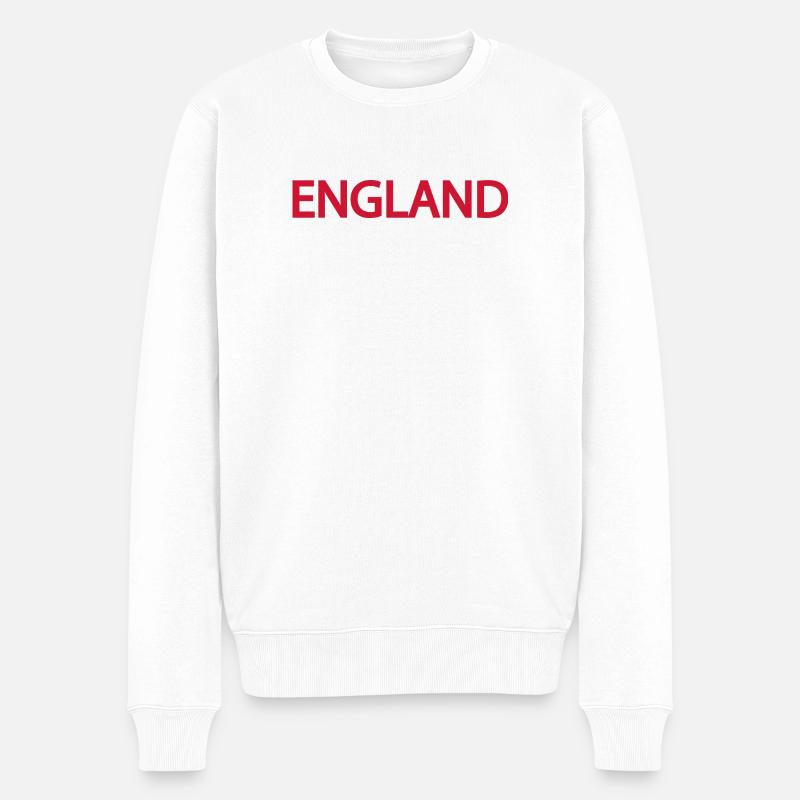 Englische Landschaft im Wave Foam Style - Männer Premium Bio Pullover - Weiß