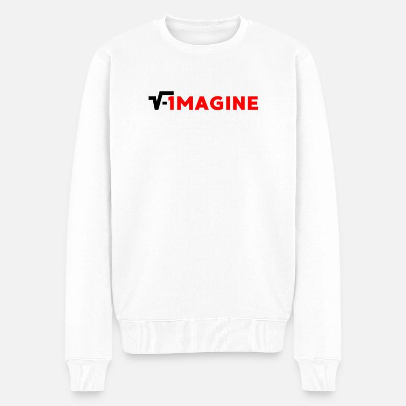 Imagine - Männer Premium Bio Pullover - Weiß
