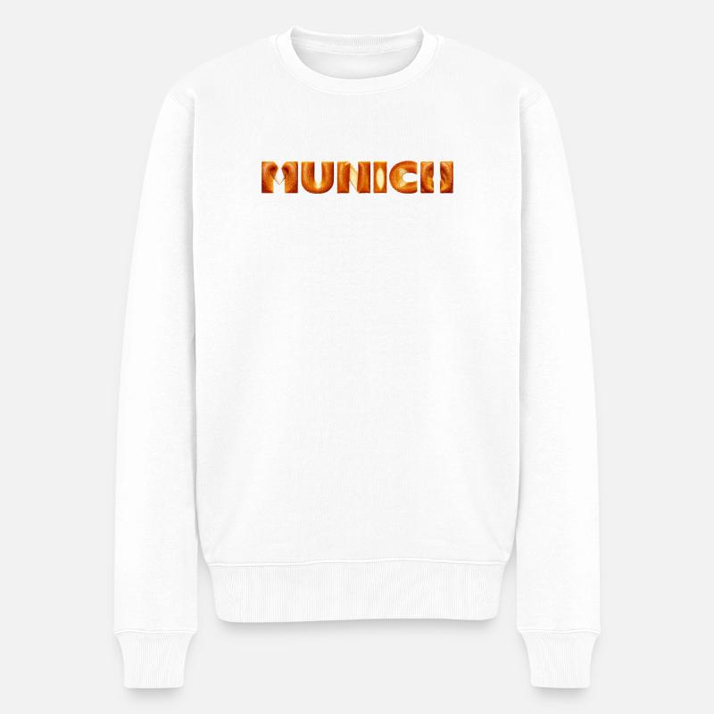 Munich - Männer Premium Bio Pullover - Weiß