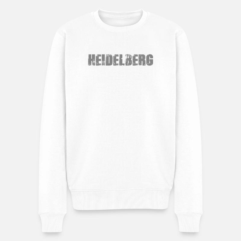 Coole Heidelberg Design - Männer Premium Bio Pullover - Weiß