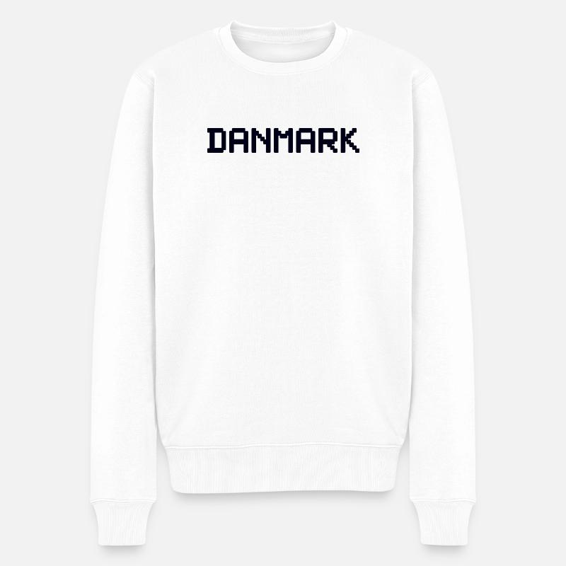 DANMARK Dänemark - Männer Premium Bio Pullover - Weiß