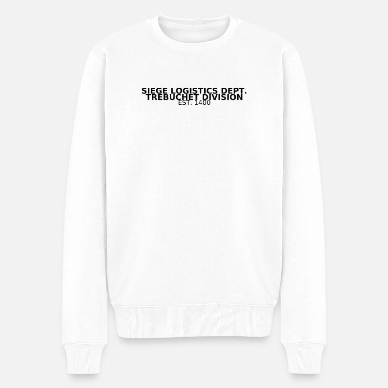 Siege Logistics Dept. – Trebuchet Division  - Männer Premium Bio Pullover - Weiß