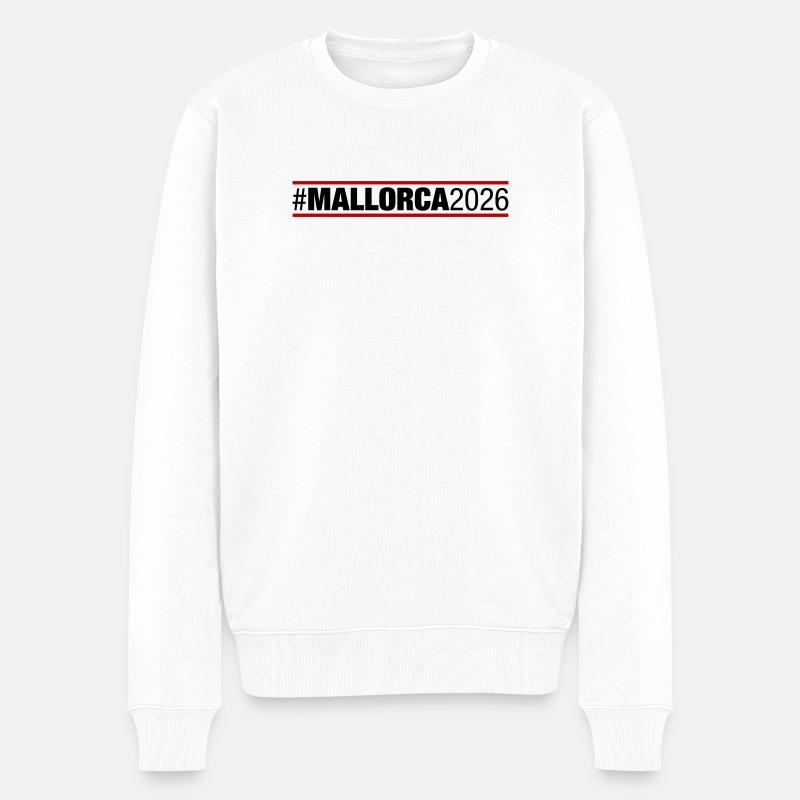 Mallorca 2026 - Männer Premium Bio Pullover - Weiß