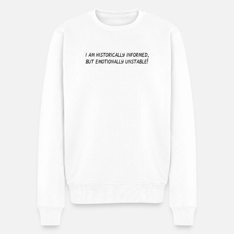 historically emotionally - Männer Premium Bio Pullover - Weiß