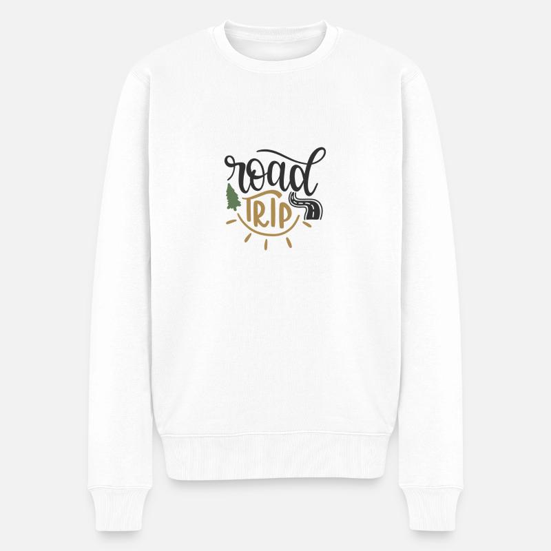 Road trip - Männer Premium Bio Pullover - Weiß