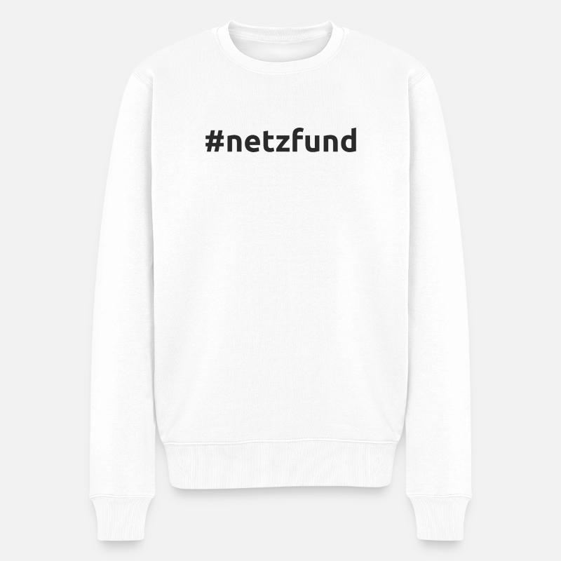#netzfund - Männer Premium Bio Pullover - Weiß