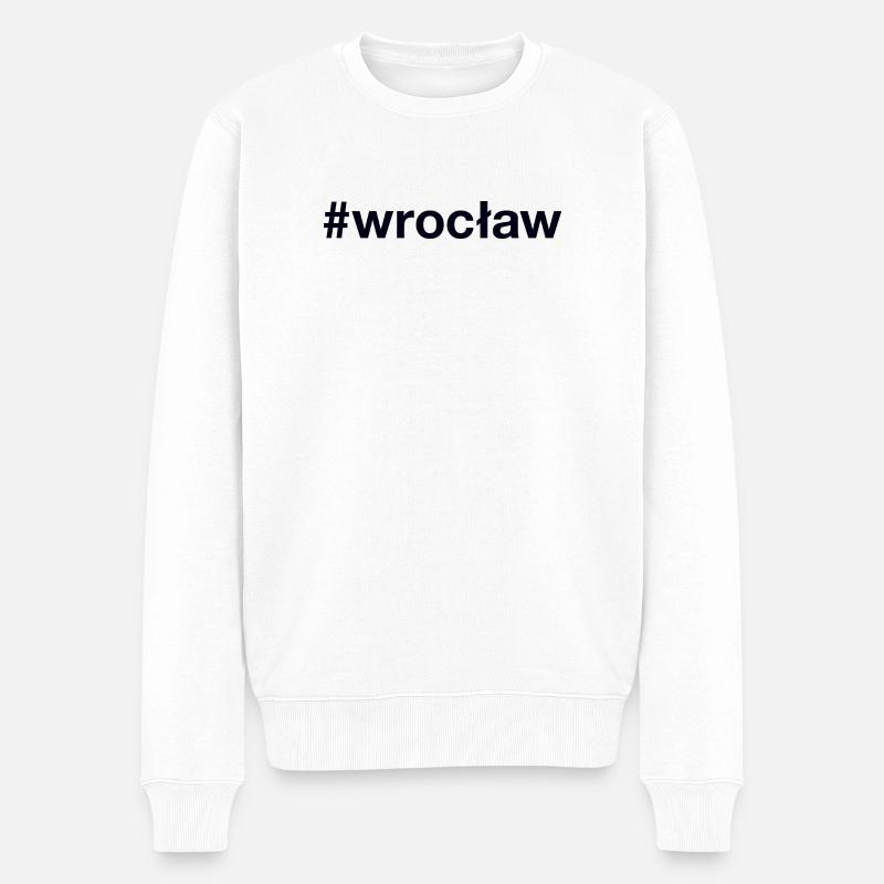 WROCLAW Poland Polska Polen - Männer Premium Bio Pullover - Weiß
