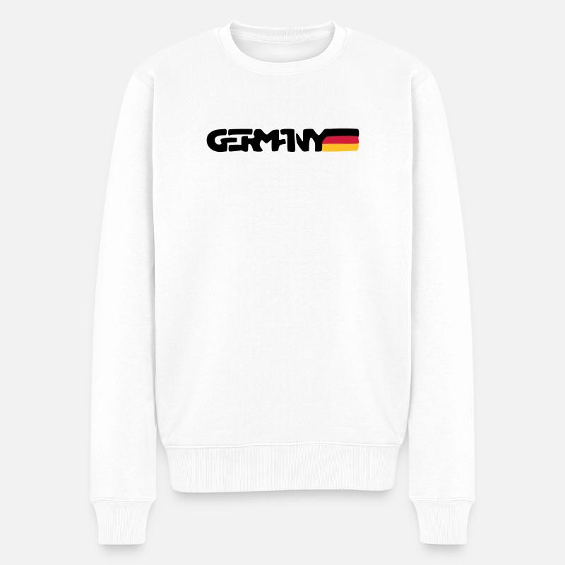 Germany - Männer Premium Bio Pullover - Weiß