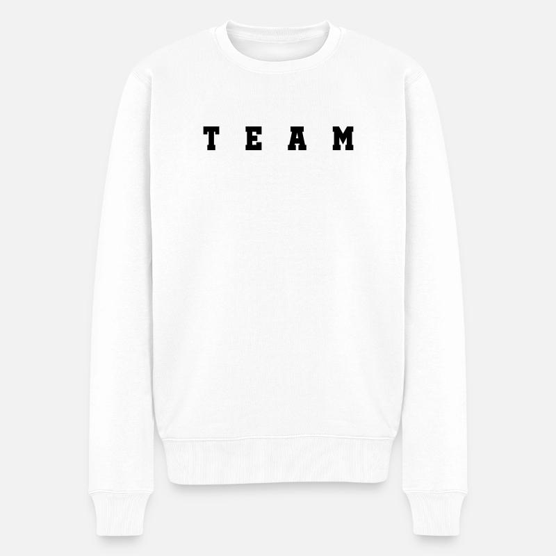 Team - Männer Premium Bio Pullover - Weiß