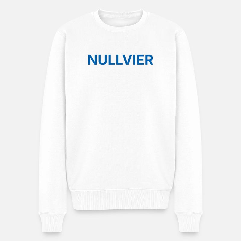 Nullvier blau - Männer Premium Bio Pullover - Weiß