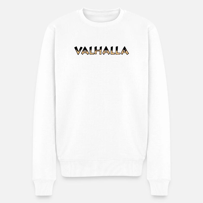 Valhalla Rune Jaune et Noir - Pull Premium bio Homme - blanc