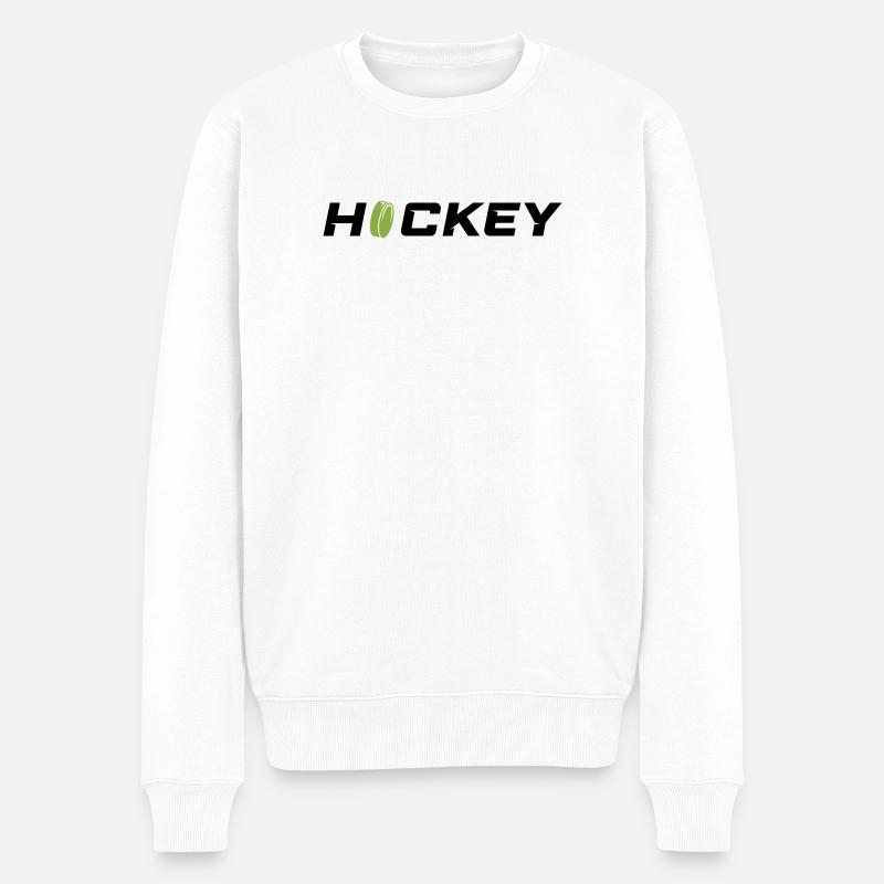 Hockey - Männer Premium Bio Pullover - Weiß