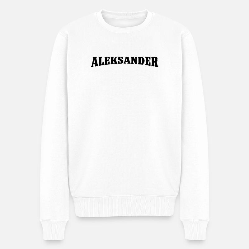 Aleksander Geschenk - Männer Premium Bio Pullover - Weiß