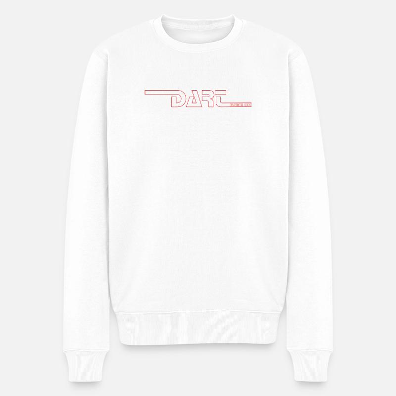 Dart,Darts,DART-GAME_ON_Rot - Männer Premium Bio Pullover - Weiß