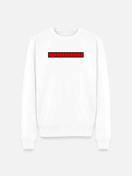 Rectangle loading bar Black Red (100%) - Men's Premium Organic Jumper - white