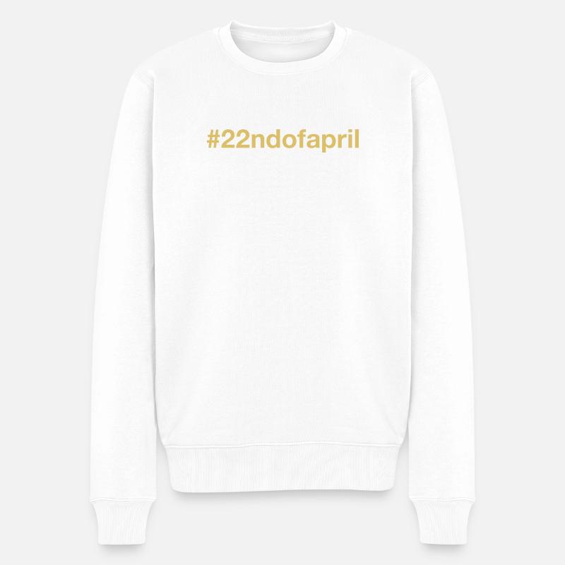 22 avril Or - Pull Premium bio Homme - blanc