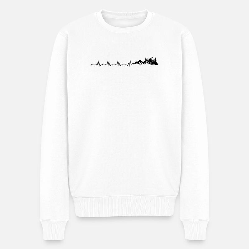 Warten auf Design-Upload - Männer Premium Bio Pullover - Weiß