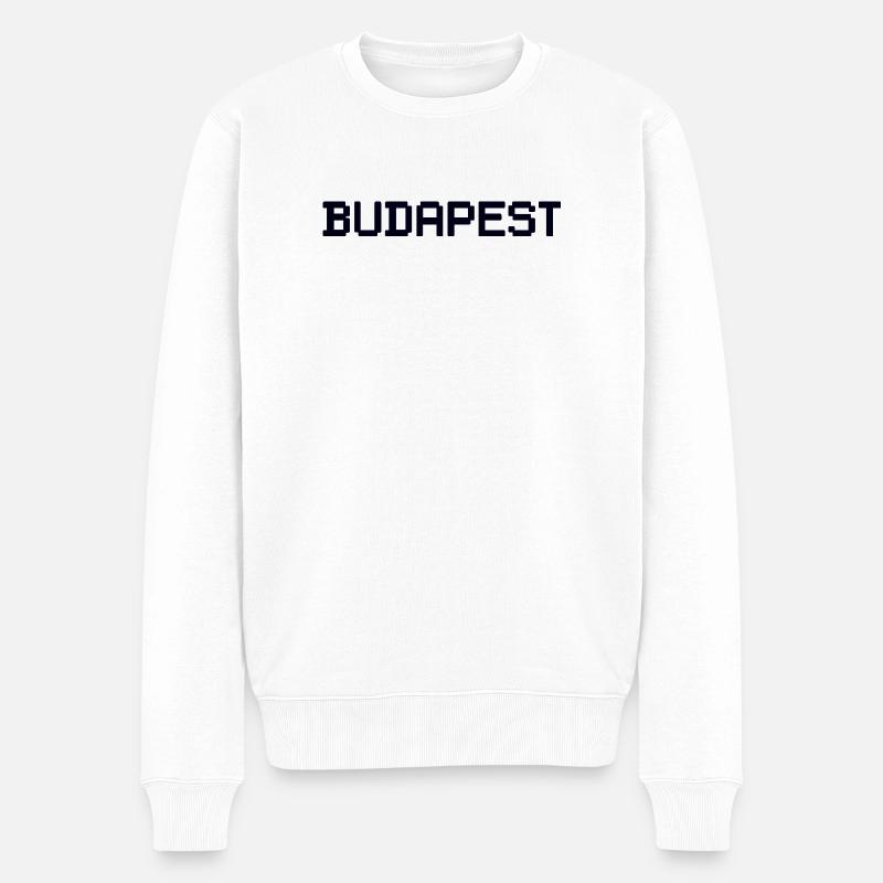 BUDAPEST Hongrie Ungarn - Pull Premium bio Homme - blanc