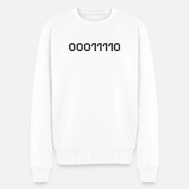 Binäre Schreibweise - 30 - Männer Premium Bio Pullover - Weiß