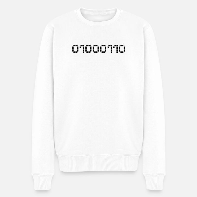 Binäre Schreibweise - 70 - Männer Premium Bio Pullover - Weiß