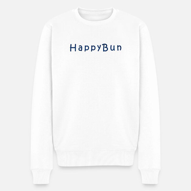 Wanderndes Blatt-Ensemble - Männer Premium Bio Pullover - Weiß