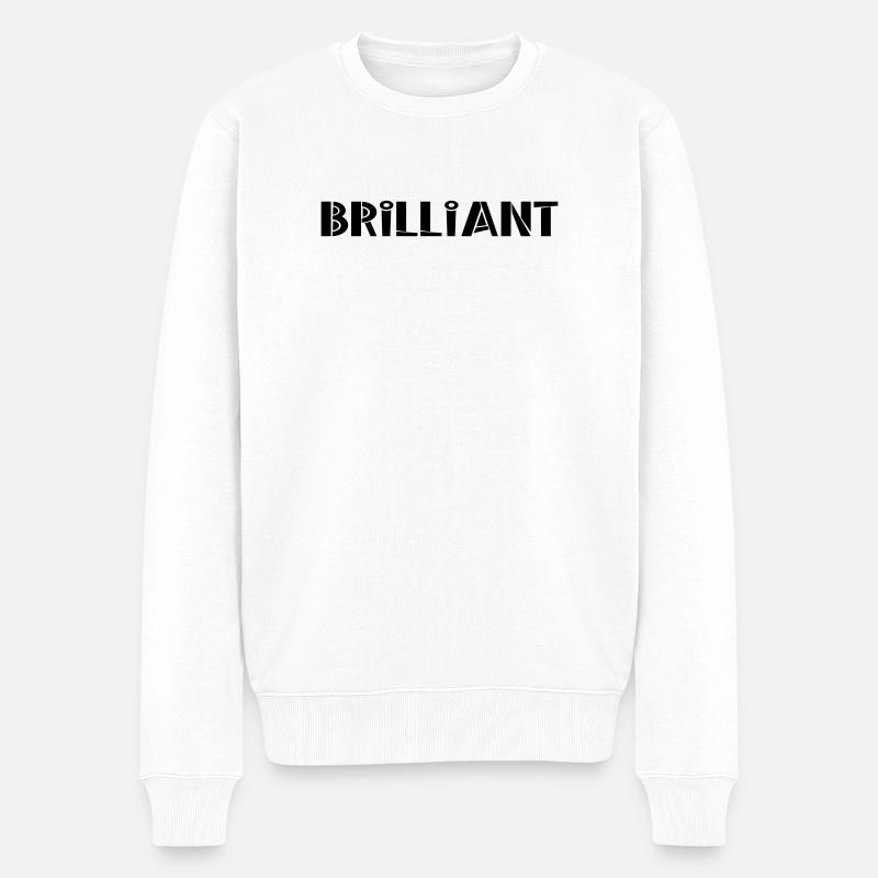 brilliant - Männer Premium Bio Pullover - Weiß