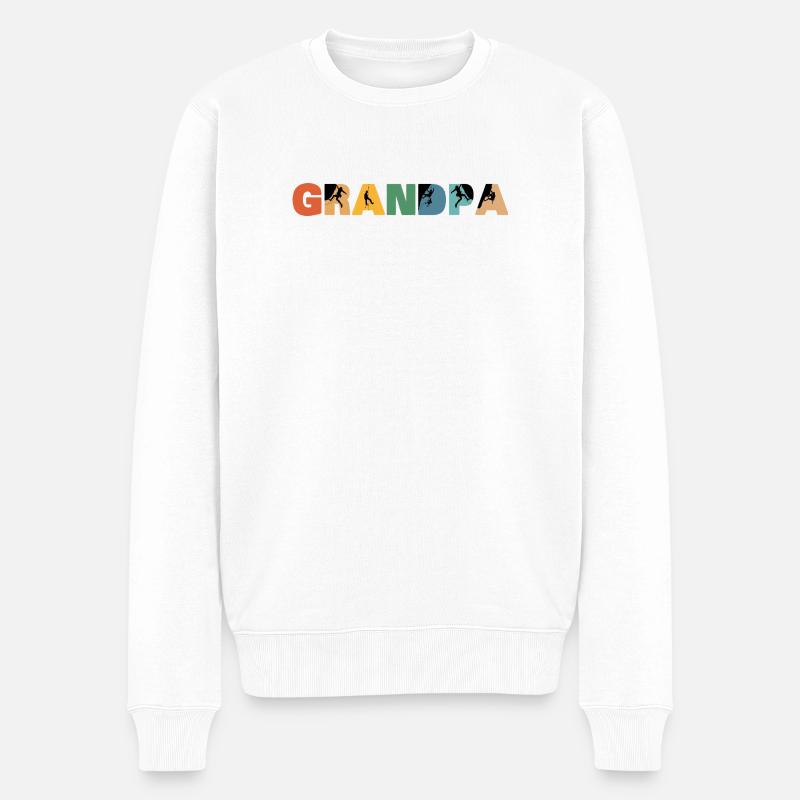 Grimpeur Papi Alpiniste Papi - Pull Premium bio Homme - blanc