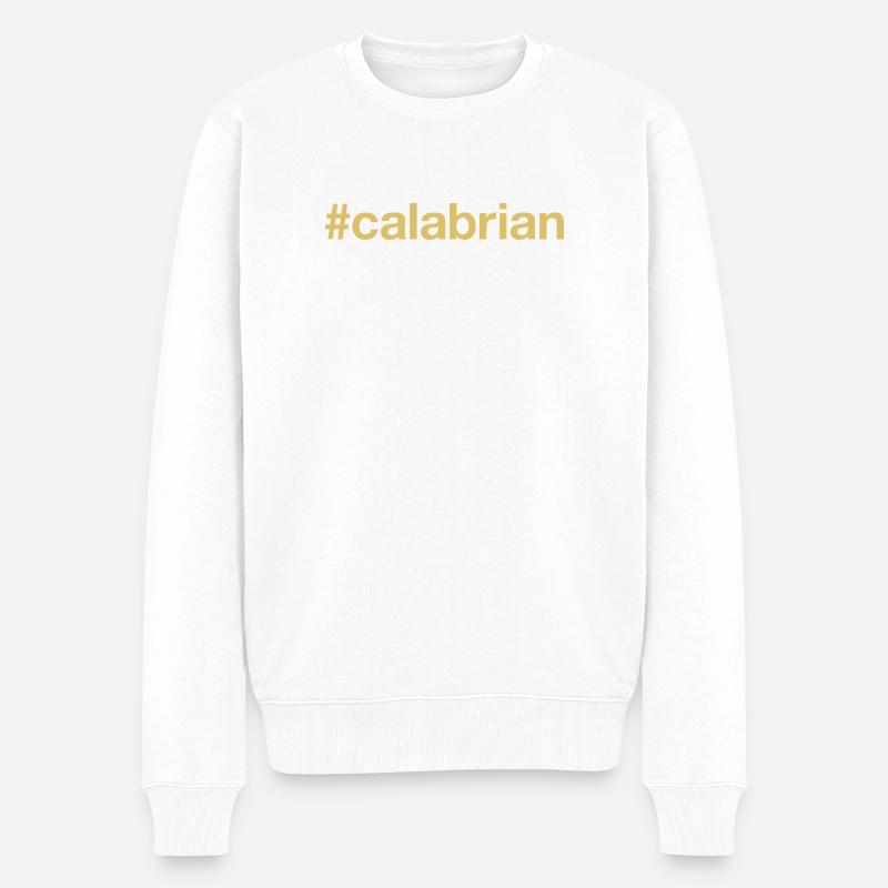 Calabrian Kalabrien Italy Italien - Männer Premium Bio Pullover - Weiß