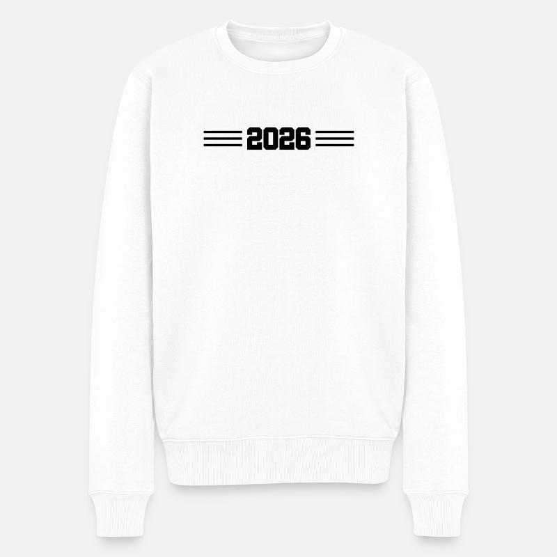 2026 année AVC - Pull Premium bio Homme - blanc