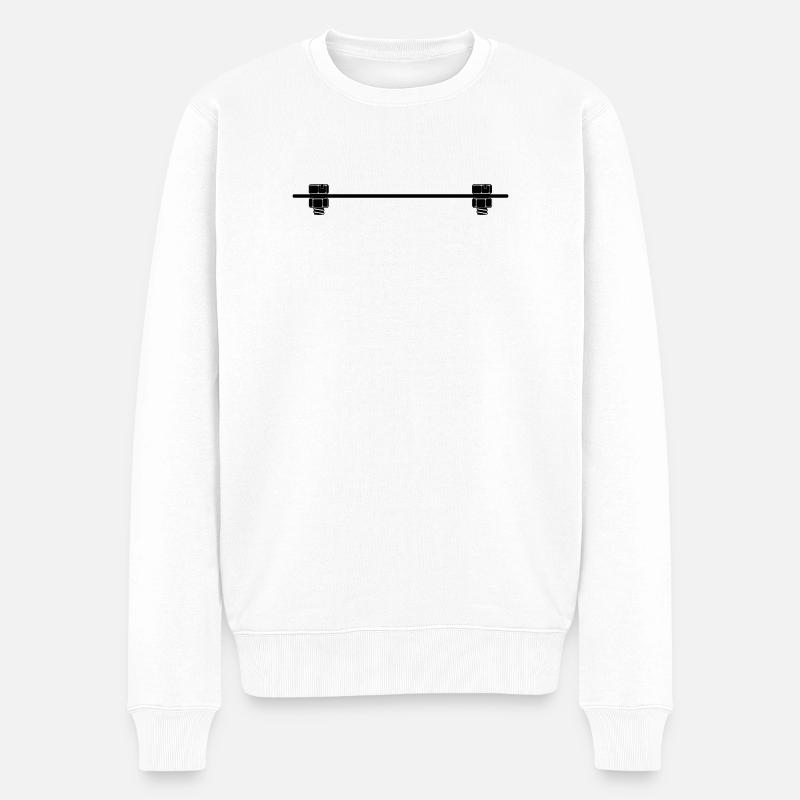 Plaque de boulon d’écrou logo - Pull Premium bio Homme - blanc