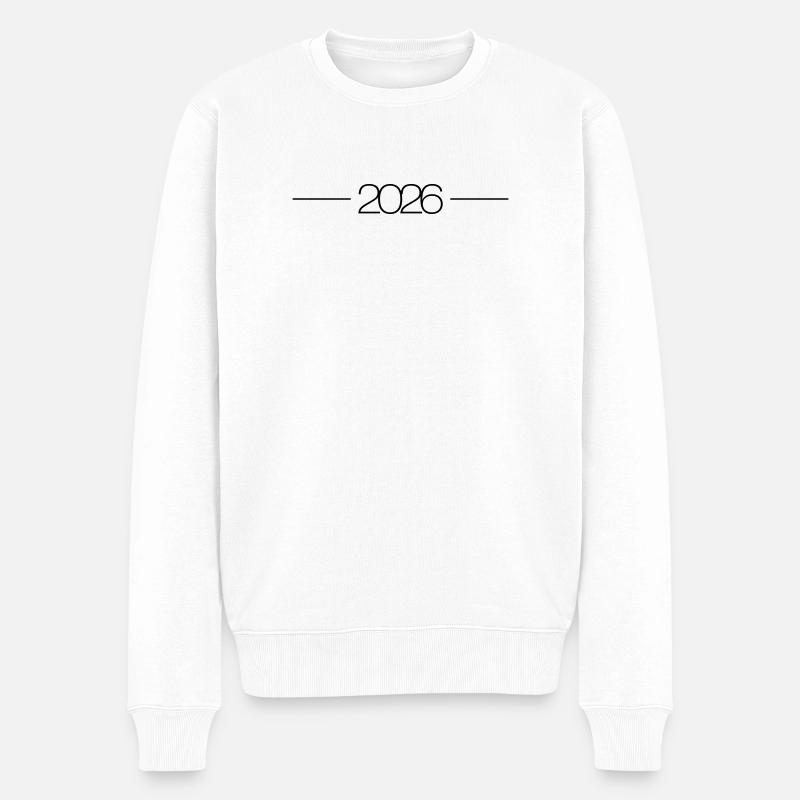 2026 année AVC - Pull Premium bio Homme - blanc