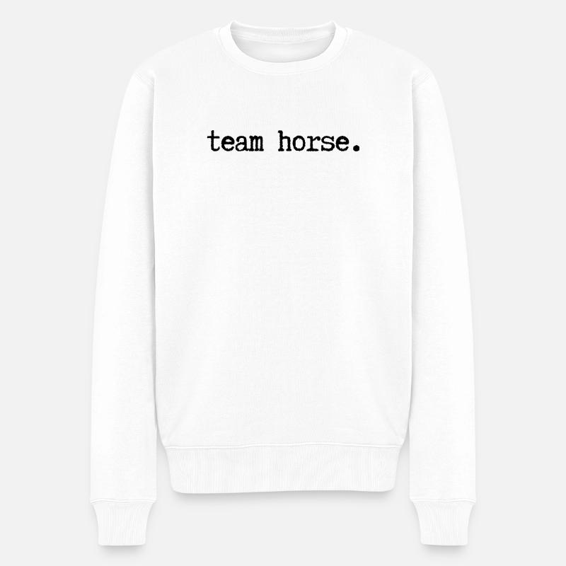 Cheval d’équipe - Pull Premium bio Homme - blanc