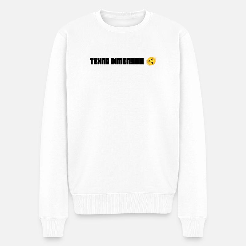 Tekno Dimension - Männer Premium Bio Pullover - Weiß