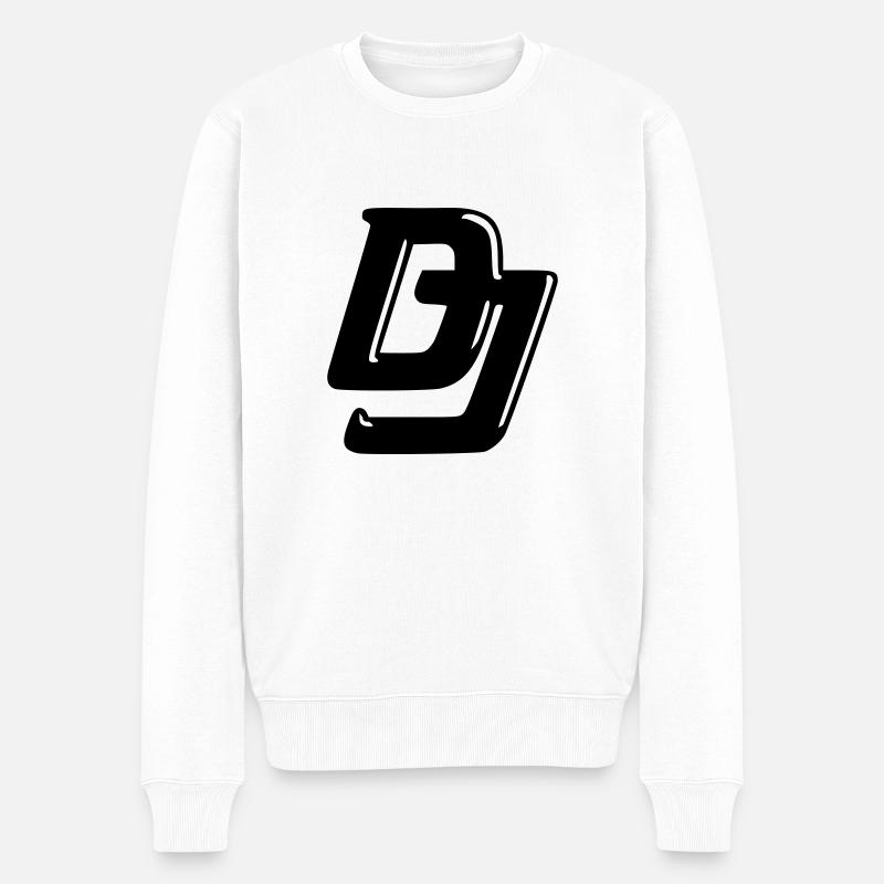 dj - Männer Premium Bio Pullover - Weiß