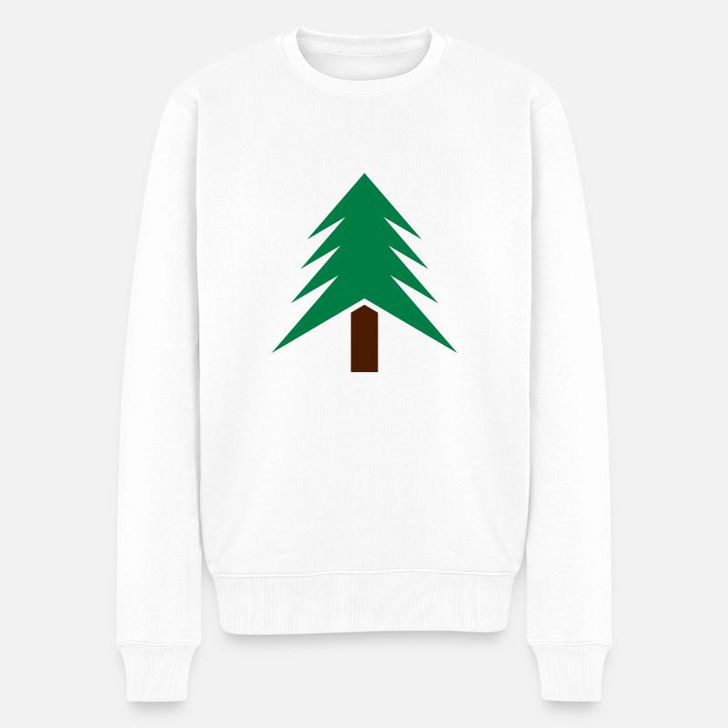 baum_2c - Männer Premium Bio Pullover - Weiß