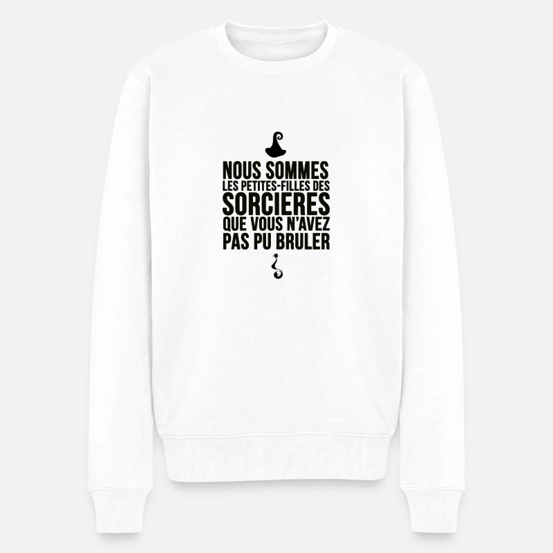 filles de sorcières - Pull Premium bio Homme - blanc