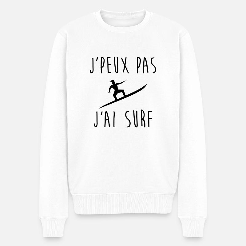 J'peux pas j'ai surf - Pull Premium bio Homme - blanc