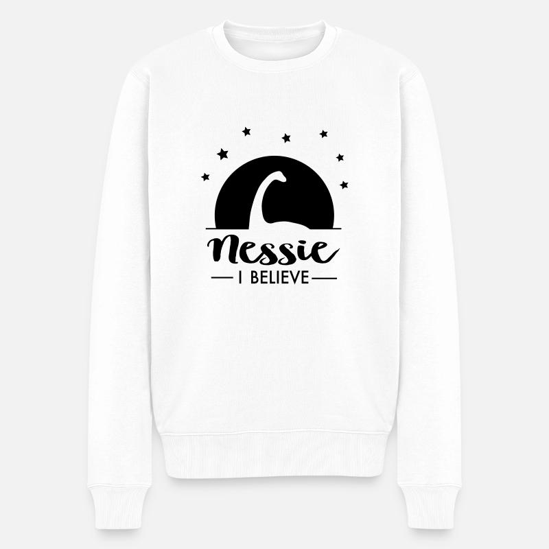 Nessie - Männer Premium Bio Pullover - Weiß