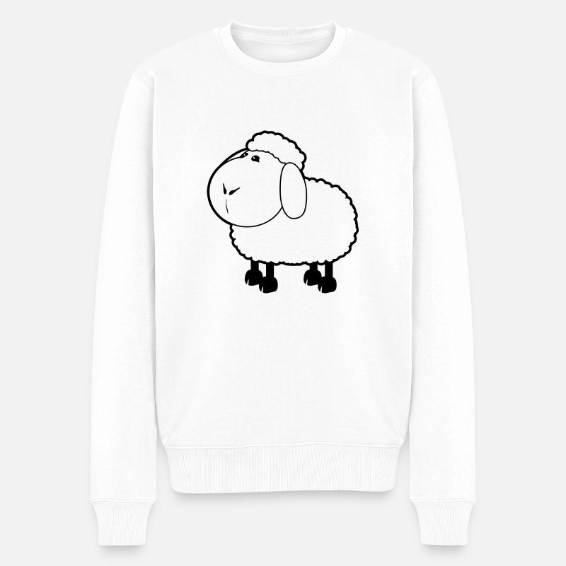 sheep130 - Pull Premium bio Homme - blanc