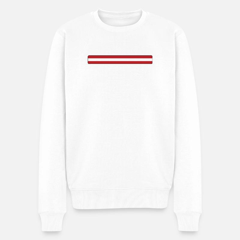 Österreich - Männer Premium Bio Pullover - Weiß