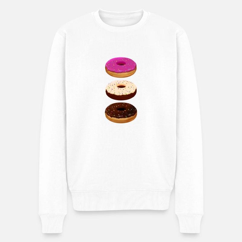 Donuts - Männer Premium Bio Pullover - Weiß
