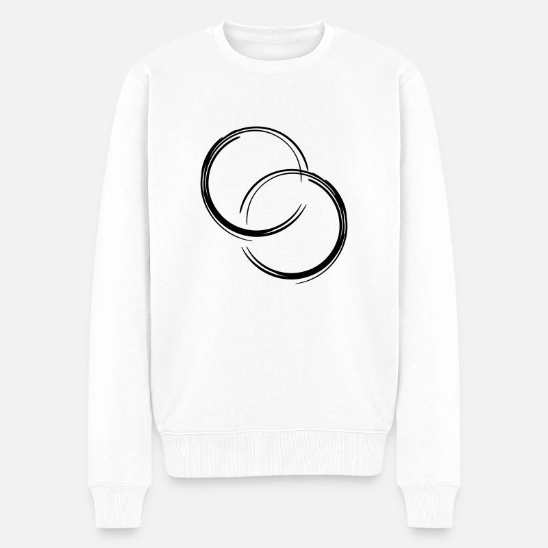 Circles - Pull Premium bio Homme - blanc
