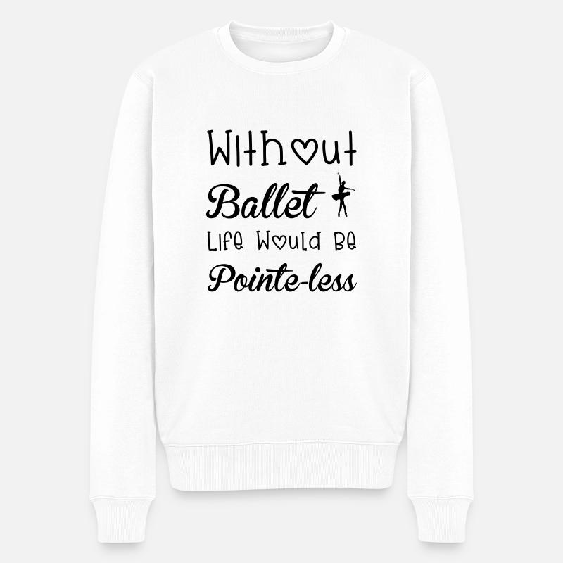 Ballet - Männer Premium Bio Pullover - Weiß