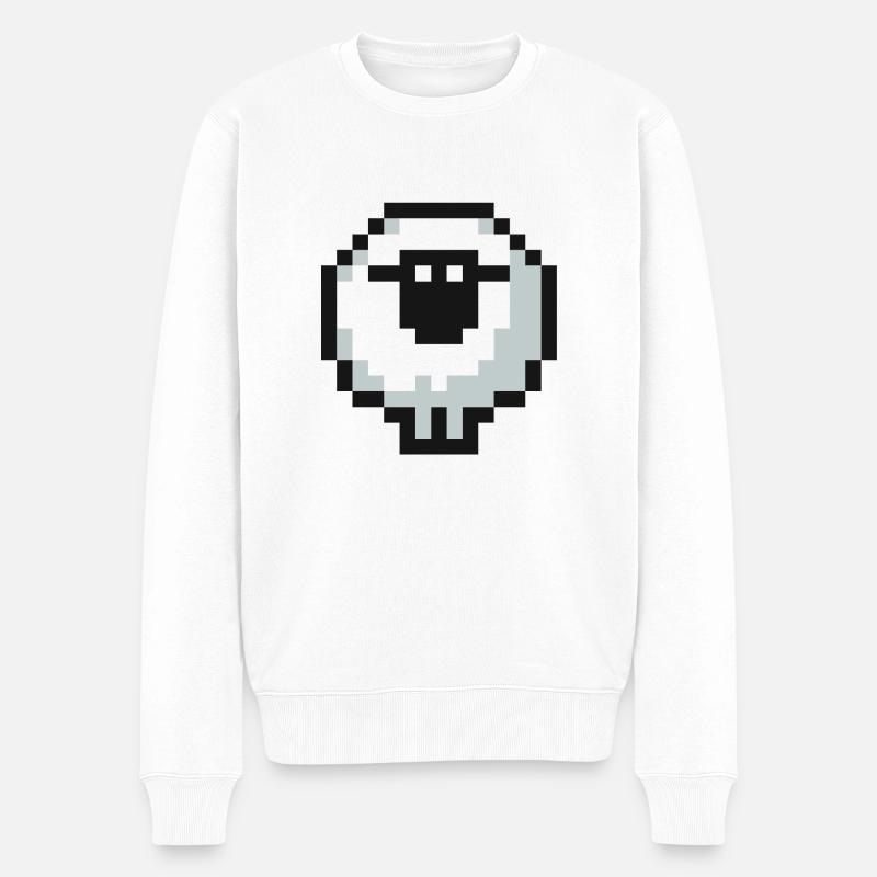 Pixel Mouton - Pull Premium bio Homme - blanc