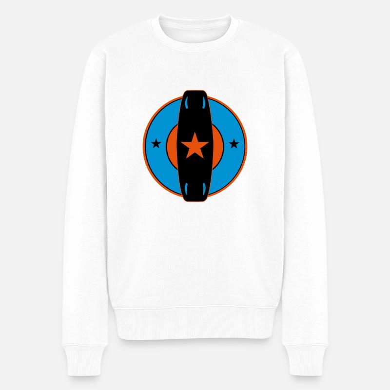 boarder_vec_3 fr - Pull Premium bio Homme - blanc