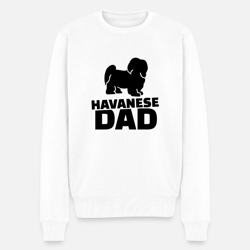 Havanese Dad - Pull Premium bio Homme - blanc